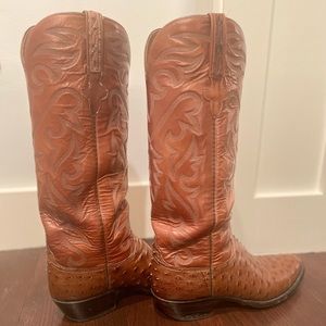Lucchese Men’s High Calf Ostrich Boots